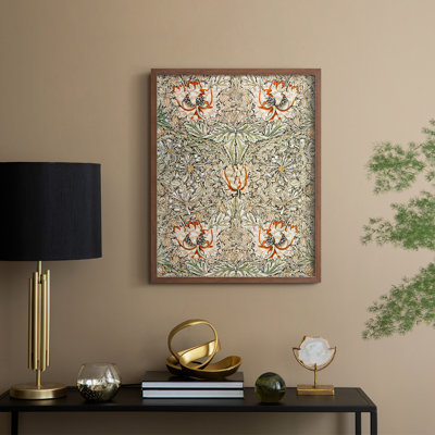 Reproduction florale vintage encadrée CECLXV III - bois massif