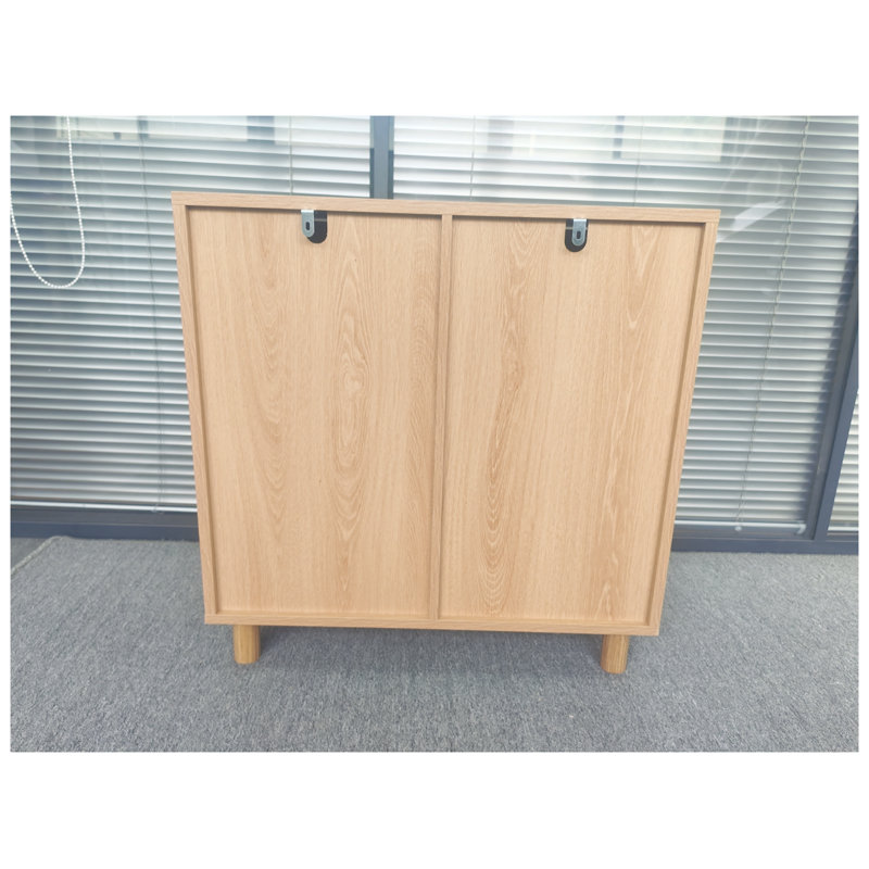 Tilt-Out Laundry Hamper Cabinet with Removable Baskets, Freestanding Storage Unit in Oak Finish