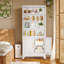 Armoire de rangement ouverte autoportante 75,2 po H Latitude Run® avec tablettes et portes de rangement réglables-1783622242