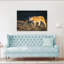 Sunlit Mountain Lion Contemporary Cat Lion Mountain Nature Wall Art Print-1337426737