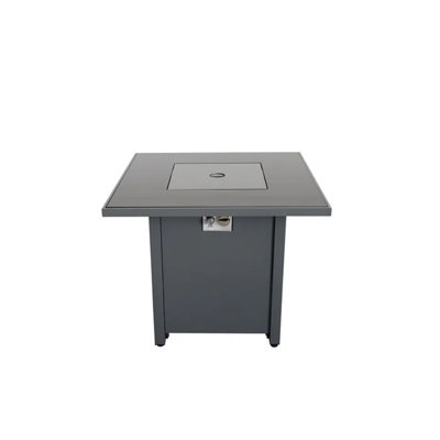 30" Black Powder-Coated Metal Fire Pit