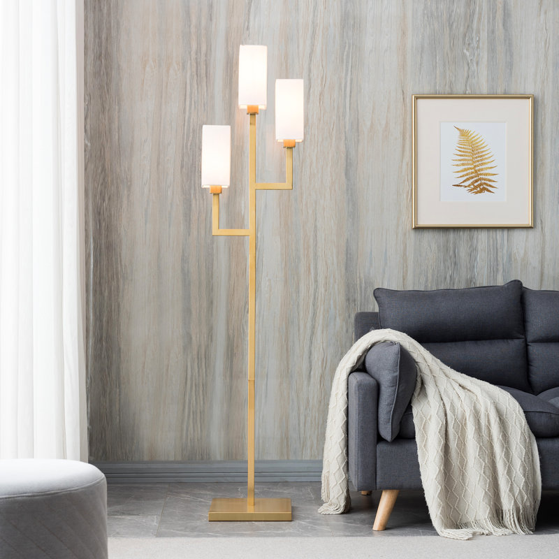 69.5'' Brushed Tree Floor Lamp, Gold