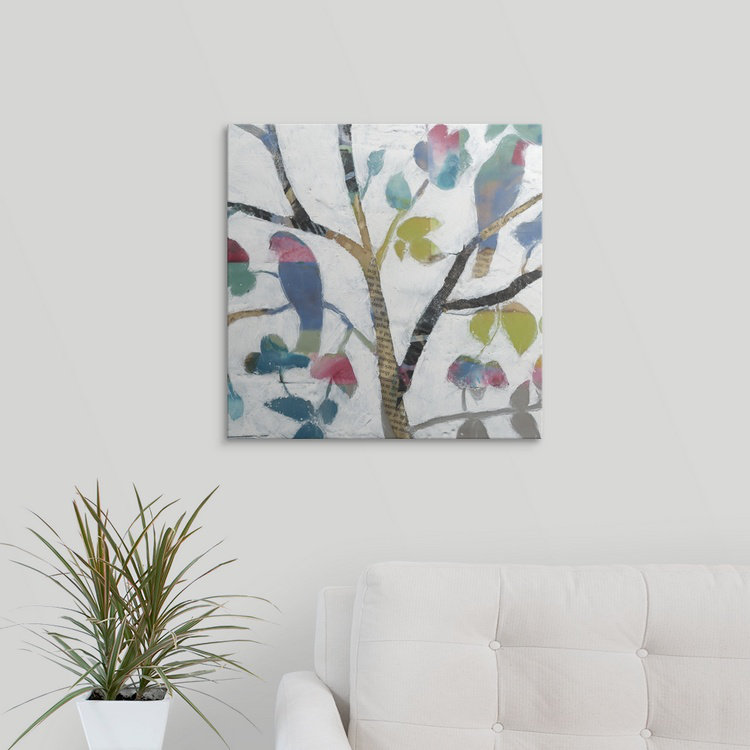 « forestières i », reproduction d’impression jennifer, H 35 po x l 35 po x P 1,5 po, Toile