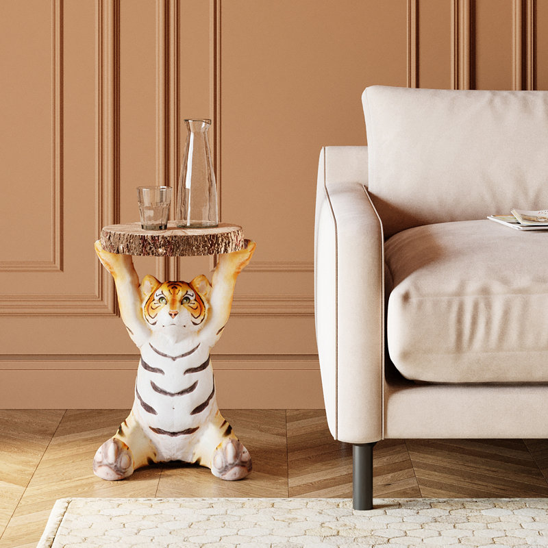 Side Table Animal Tiger 35cm