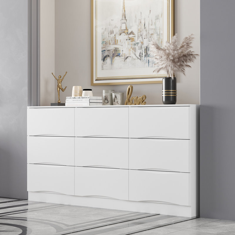 63'' W 9-Drawer Credenza Sideboard