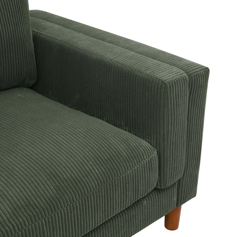 87'' Corduroy Sofa, Hunter Green