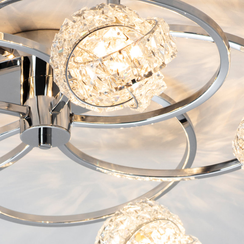 Sharri Crystal Semi Flush Mount