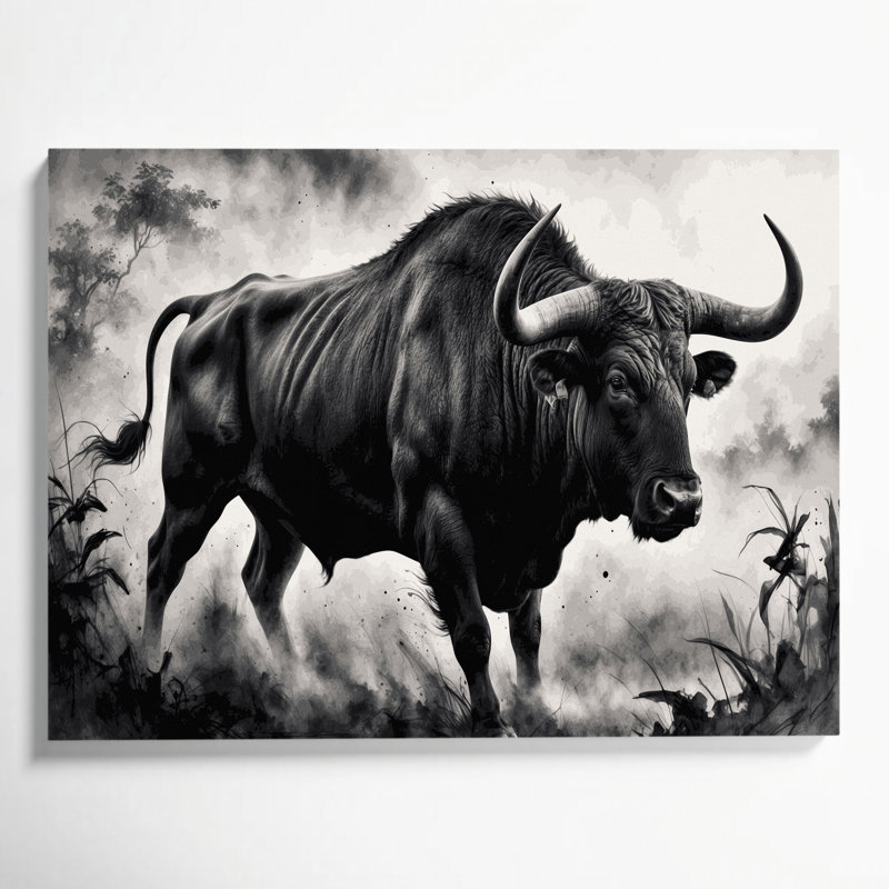 Art mural sur toile Wildlife Gaur, H 11 po x l 14 po