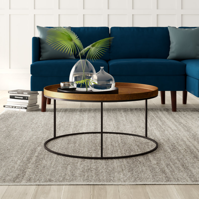 Single Coffee Table, Antique Zinc
