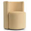 Chaises d'appoint tonneau en velours avec roulettes-406038452