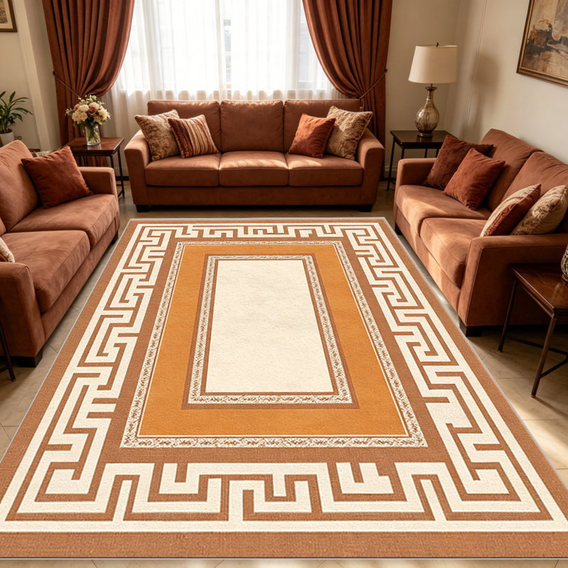 Camel   area rugs for Living Room, Soft and Comfortable, Suitable for all seasons, easy to maintain, machine washable Indoor floor mat, Under Table Farmhouse suitable for Bedroom, Dining Room, Study,  Balcony, Home Decor Patio