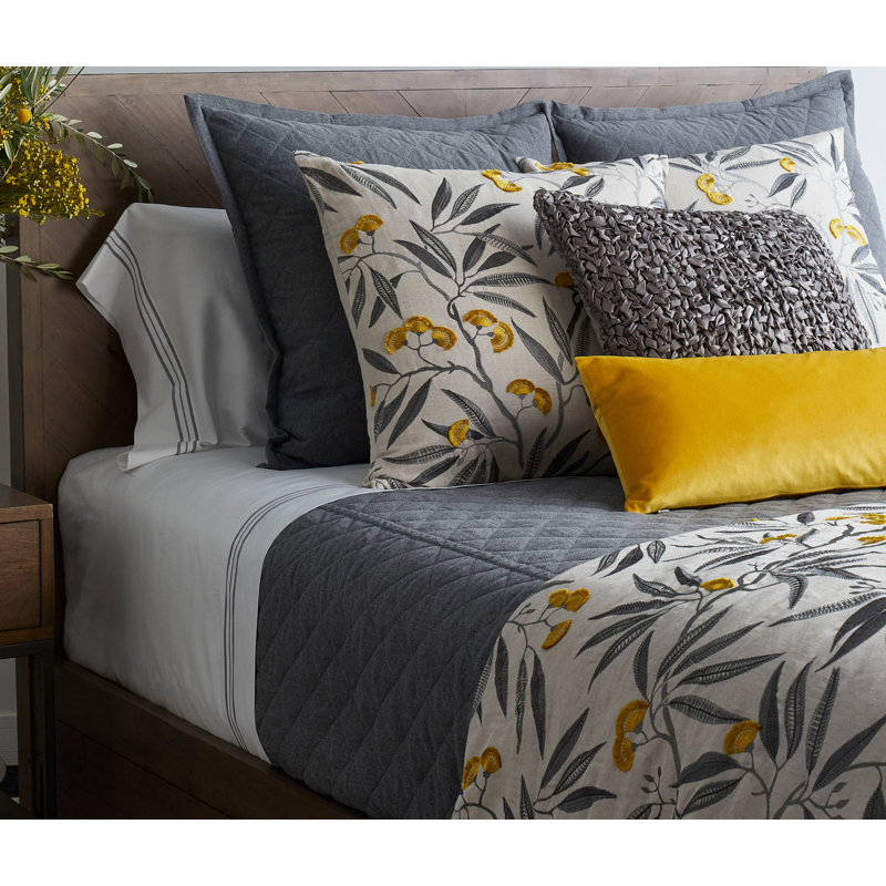 The Met x Ann Gish Alyssum Embroidered Padded Throw