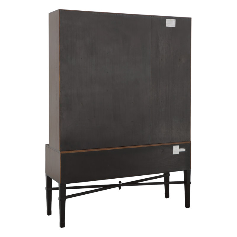 BD Solid Wood Accent Cabinet, English Honey