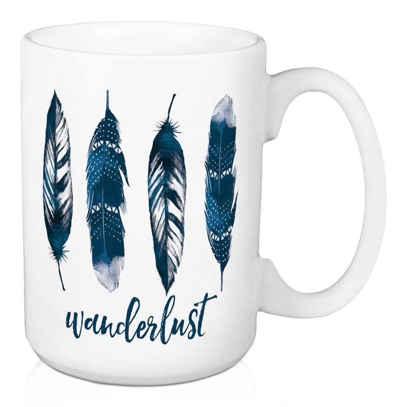 Grande tasse à café wanderlust Jimmy, Bleu