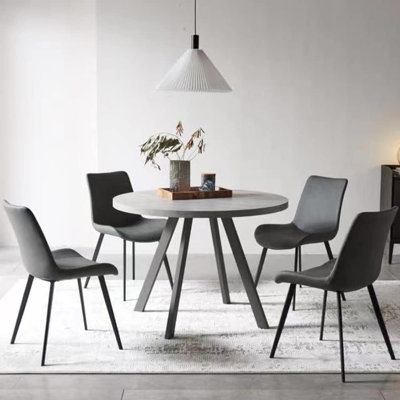Josman Faux Leather Upholstered Dining Chair with Steel Legs