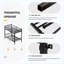Lit simple superposé en métal avec garde-corps de 14,17 po de hauteur, 19 barres transversales, capacité de 400 lb et plus, rangement sous le lit, noir