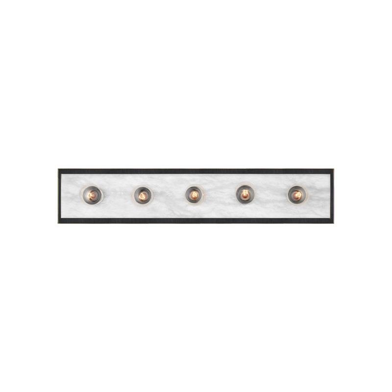 Berdine 5 - Light Bath Bar, Natural/Oil Rubbed Bronze