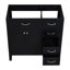Meuble-lavabo 36 po sans lavabo, base d'armoire seulement, armoire de salle de bain avec 3 tiroirs, structure solide et panneau de fibres à densité moyenne-390882210-390882221