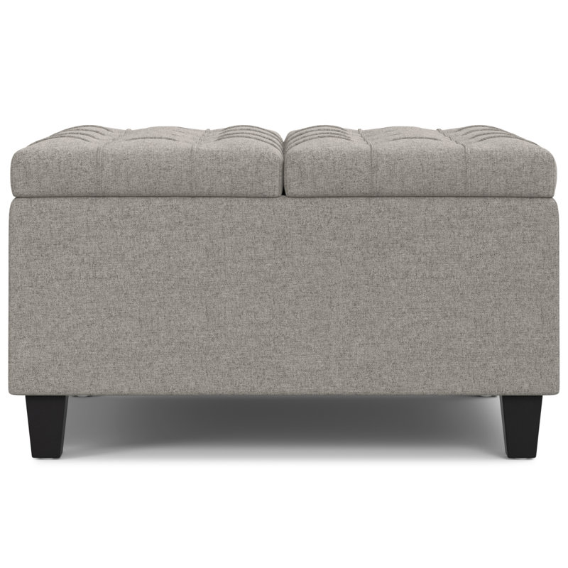 Table basse avec repose-pieds Harrison, Gris