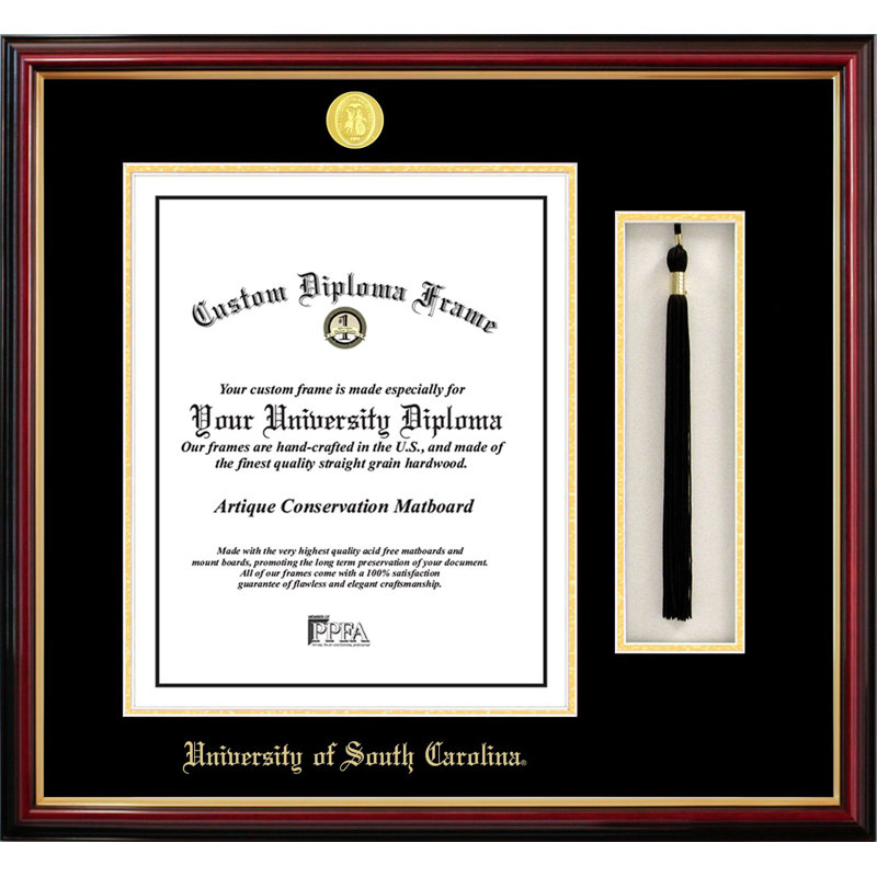 Boîte à gland et cadre de diplôme Alejandro University of South Carolina 11w x 14h