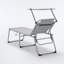Chaise longue pliante avec auvent 2 pièces
