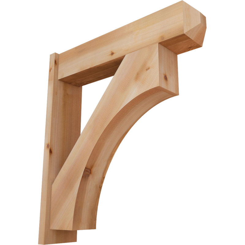 Persienne en bois rustique Westlake Craftsman, Cèdre rouge occidental l 7 1/2 po (lisse), P 32 po x H 36 po