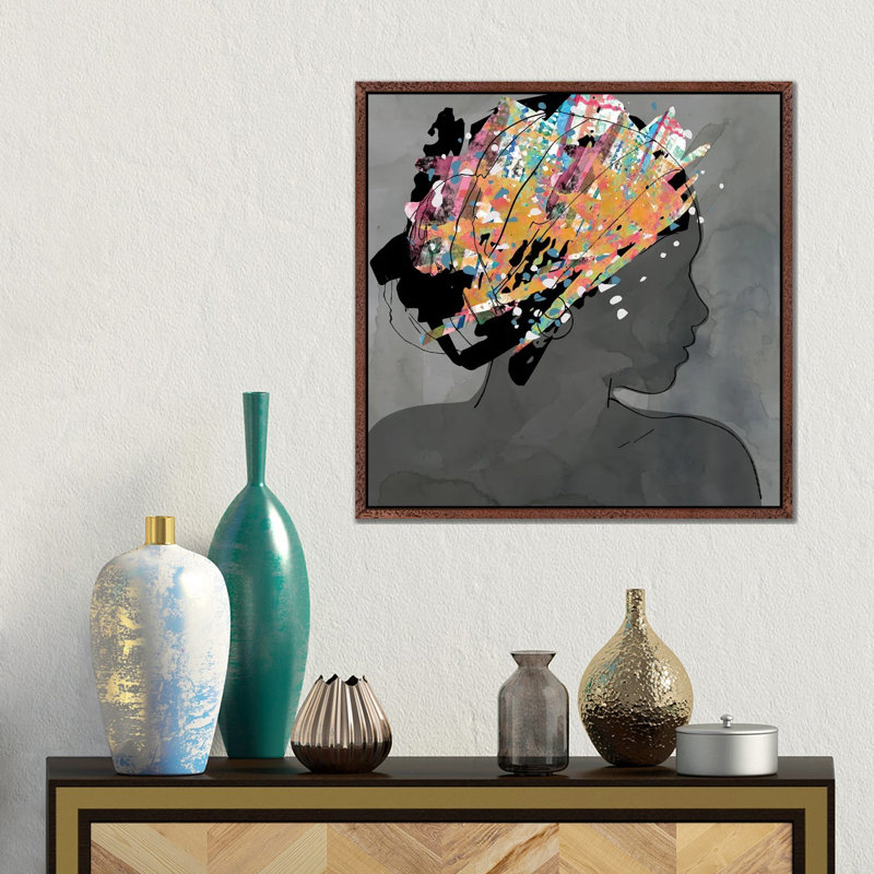 Graffiti Portrait I by Carol Robinson - Gallery-Wrapped Canvas Giclée on Canvas, Classic Wood Floater Frame