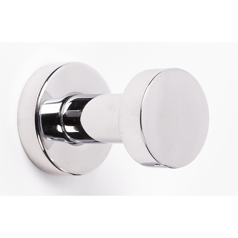 Euro Single Robe Hook, Polished Nickel