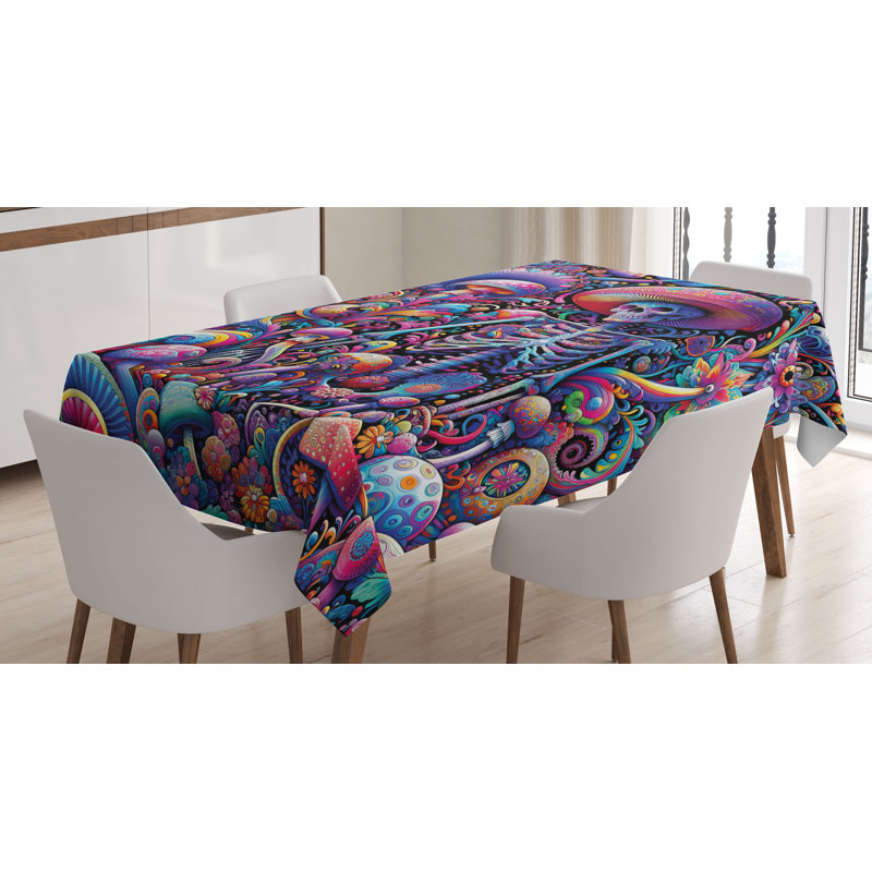 Kayna Rectangle No Pattern Microfiber Tablecloth, 70" Rectangle