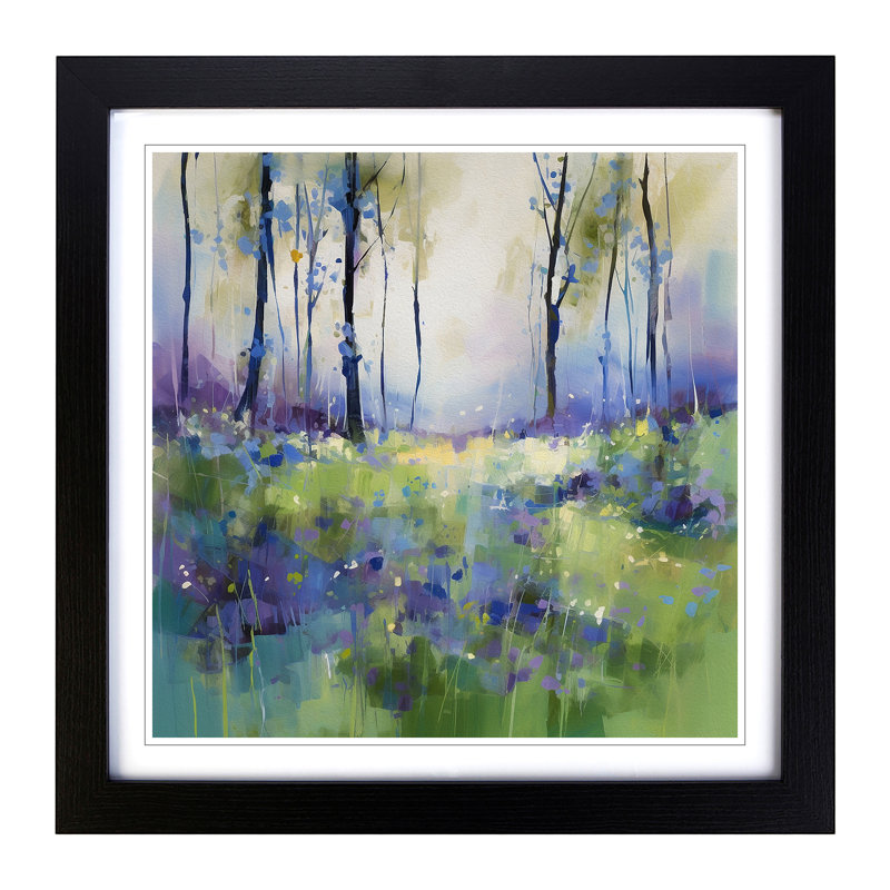 Single Picture Frame Print on Wood, Black