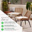 Chittum Outdoor 4 Seat PE Rattan Set & Coffee Table for Modern Boho Garden (Cover Included)-1042219359