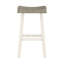 Tabourets de bar blanc et café, en bois massif, de 2, capacité transitionnelle, siège 2, bois d'hévéa-1537218755