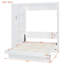 Grand lit escamotable mural avec tablettes, garde-robe et lumières DEL-1525609229-1525609202