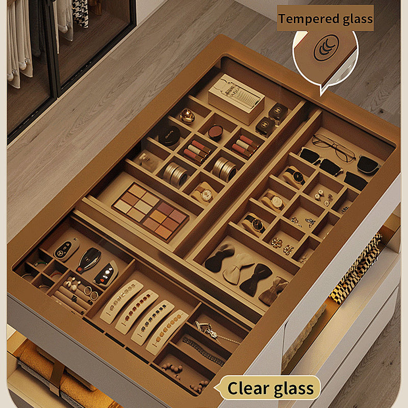 Armoire de rangement à bijoux, Café au lait