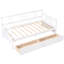 Lit de jour simple blanc avec rangement pratique - améliore la qualité de vie La fabrication en bois massif à deux tiroirs assure un lit stable et attrayant-121105639