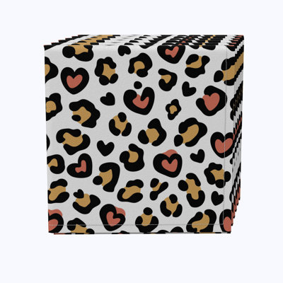Cotton Twill Animal Print Square Napkin