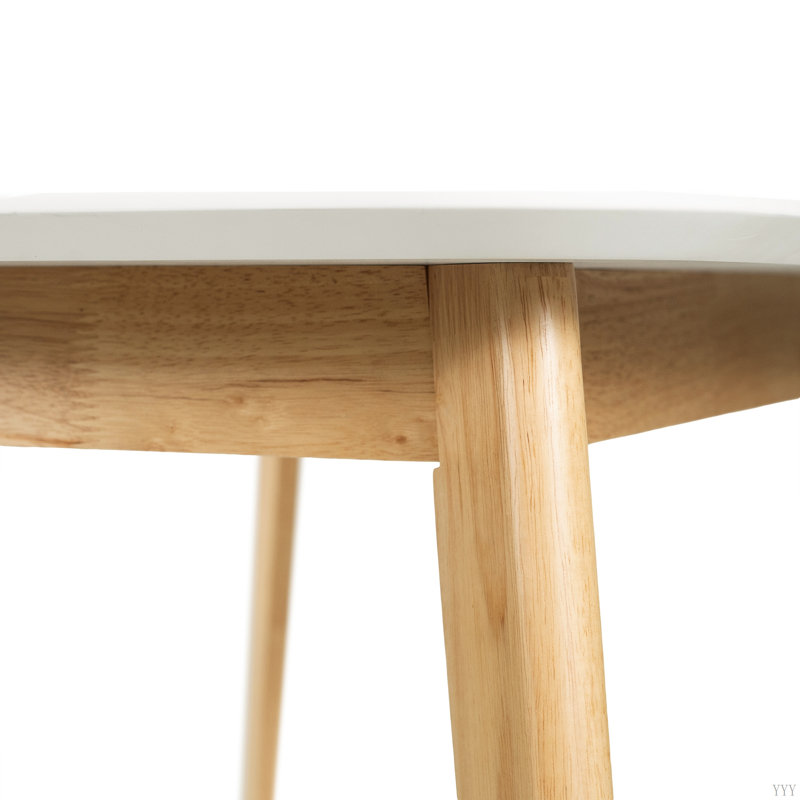 Ensemble de salle à manger 5 pièces Mid-Century, Gris, Blanc