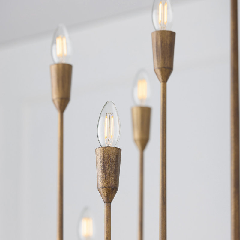 40" W x 38" H 12-Light Chandelier in Mystic Bronze