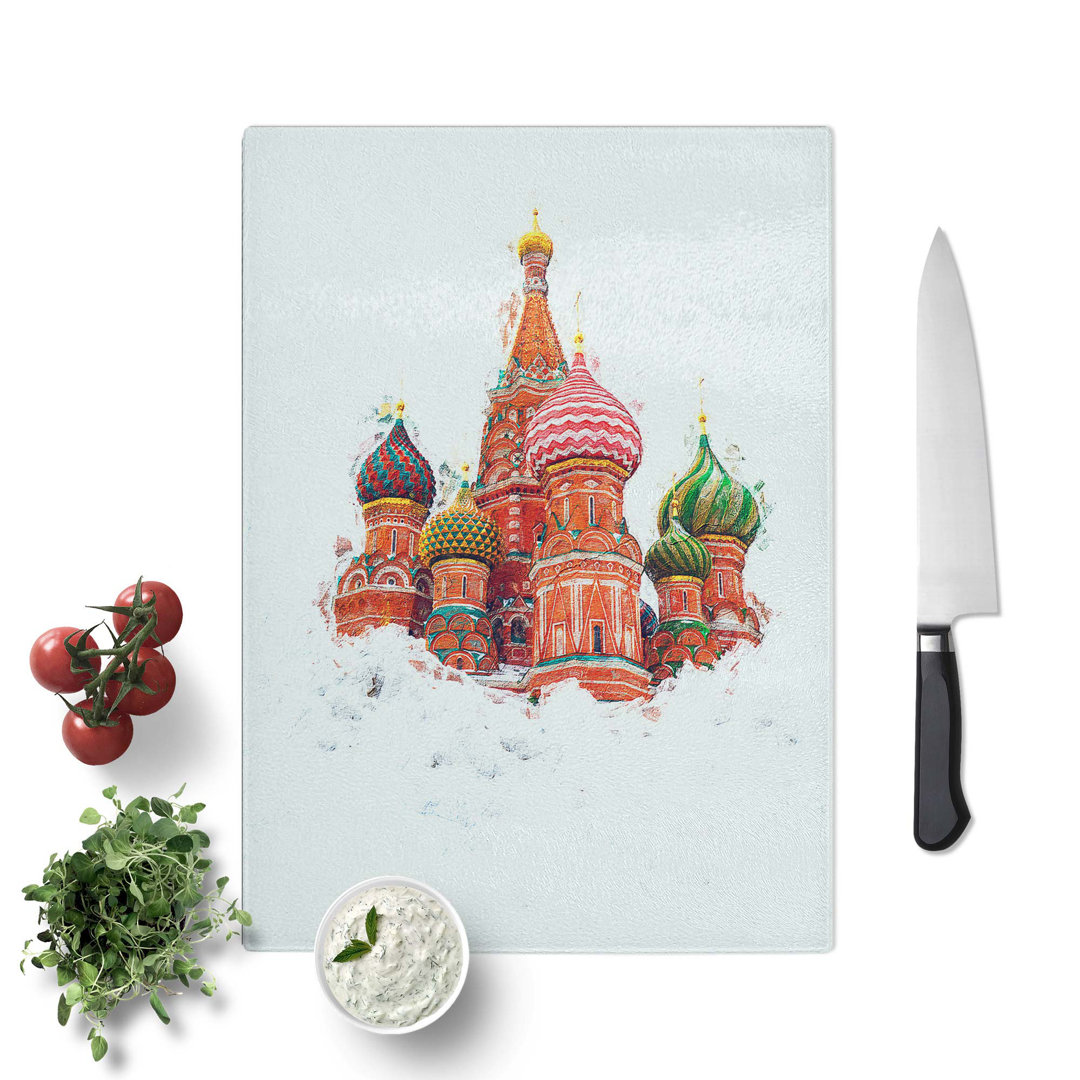 Tempered Glass St Basils Cathedral in Moscow Chopping Board
