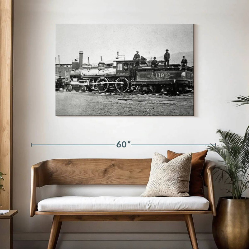 Mehar Union Pacific Locomotive No.119, 30" H x 45" W