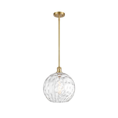 Cindi 1-Light Steel and Glass Single Pendant