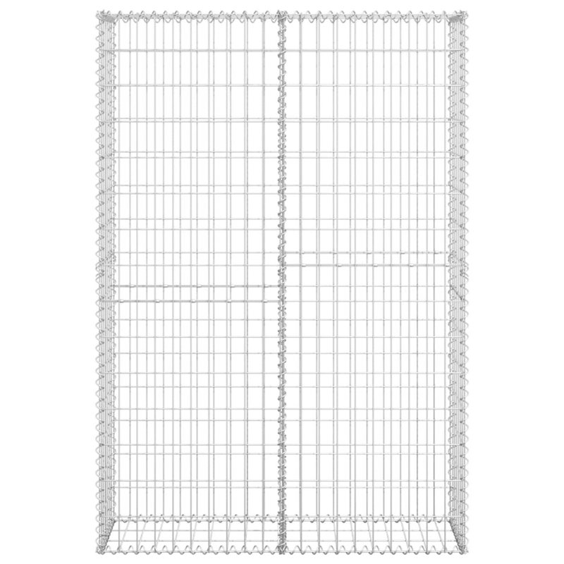 Gesele Grey Metal Gabion Basket, 150cm H x 100cm W x 30cm D