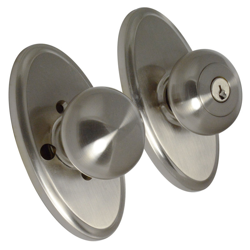 Elegance 2'' Diameter Keyed (Entry) Satin Nickel
