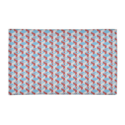 Tapis bleu/rouge skyscrapers