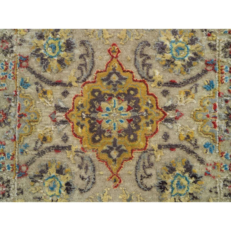 Rockoh One-of-a-Kind 2' X 3' New Age Wool Area Rug