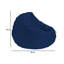 Fauteuil à billes imperméable, bleu foncé, 39,4 po de diamètre x H 39,4 po | Tissu 100% polyester, 100% mousse de styromousse originale, capacité de poids maximale: 440 lb | Double fermeture à glissière cachée, design moderne pour l'extérieur et la détente-286639716