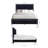 Holtzclaw Polyester Fabric Queen Panel Bed, Ebony-128583140