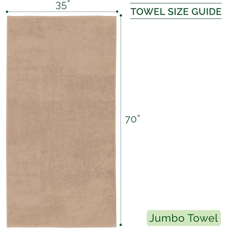 Elegant Comfort 100% Turkish Cotton 4 Lines Viscose Stripe Jumbo Bath Towel - Hotel Spa Quality Extra Large 35 X 70 Inch Bath Towel Soft