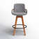 Whitacre Swivel Upholstered Counter Stool with Solid Wood Frame