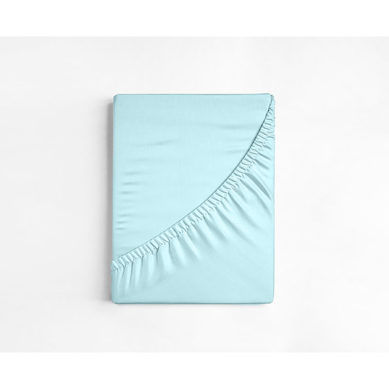 6 Piece Rayon Guest Room Sheet Set Case Pack, Full Sheet Set + 1 Fitted Sheet + 4 Pillowcases, Aqua